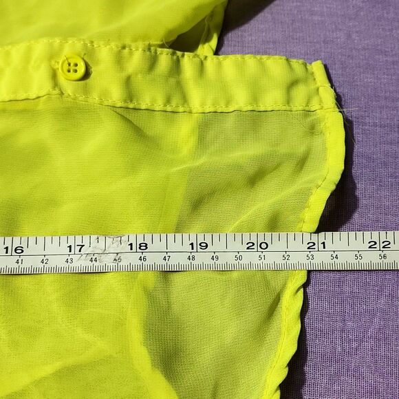 Ali & Kris sheer neon button down shirt - Picture 10 of 10